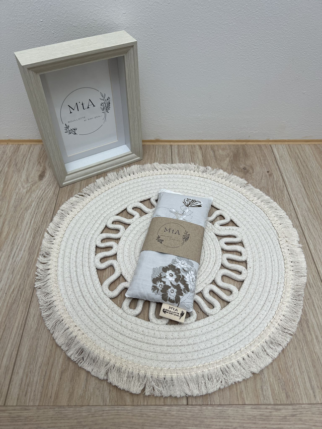 Bouillotte Mini Fleurs grises et brunes