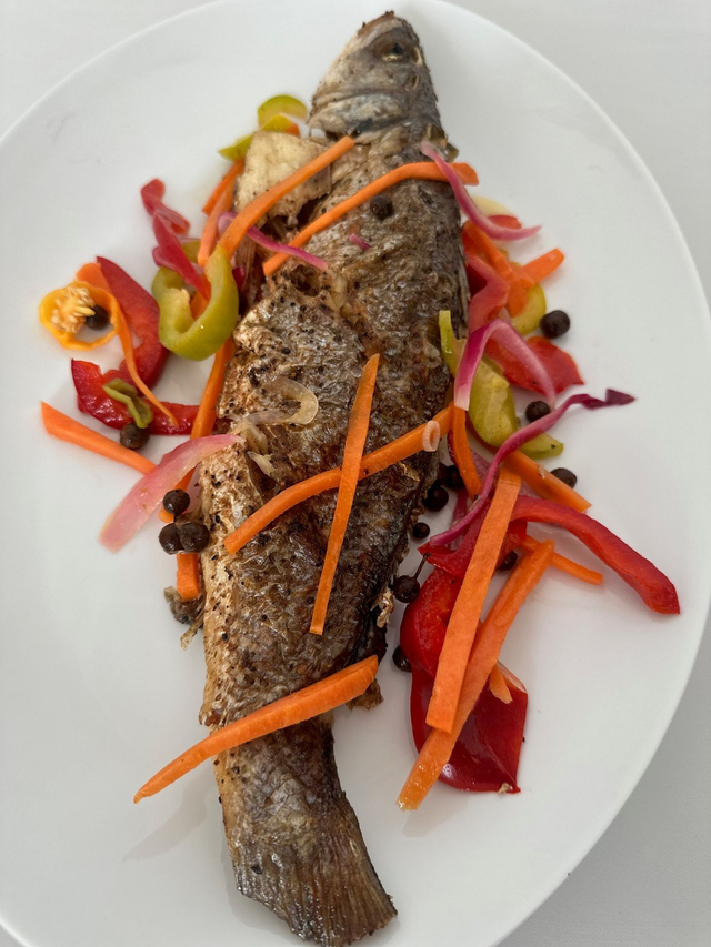 Escovitch Whole Seabass - Small Tray (5  Whole Fish)