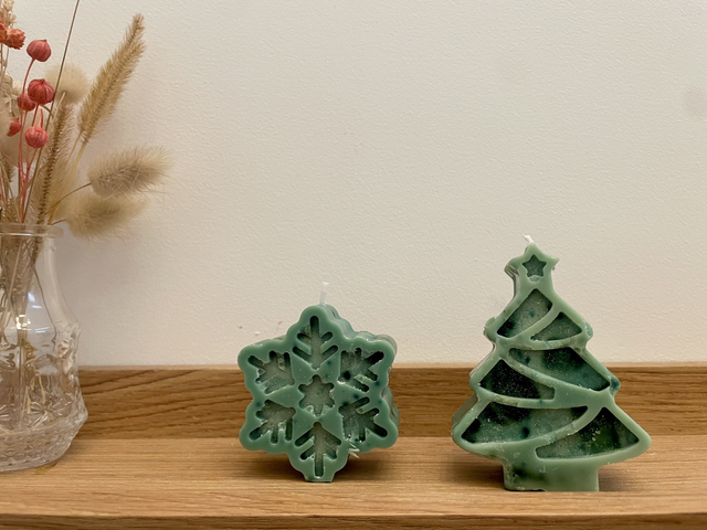 Lot de 2 bougies de Noël