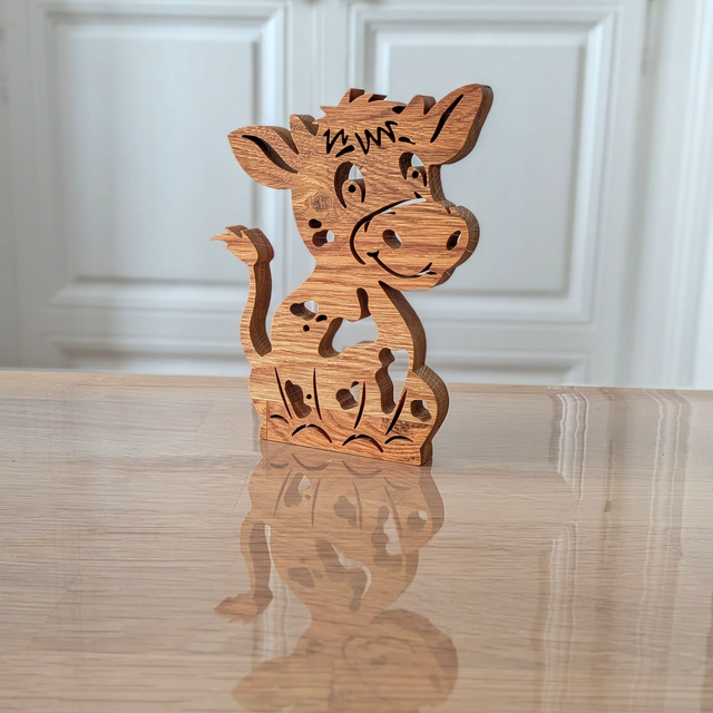 Vache en chêne
