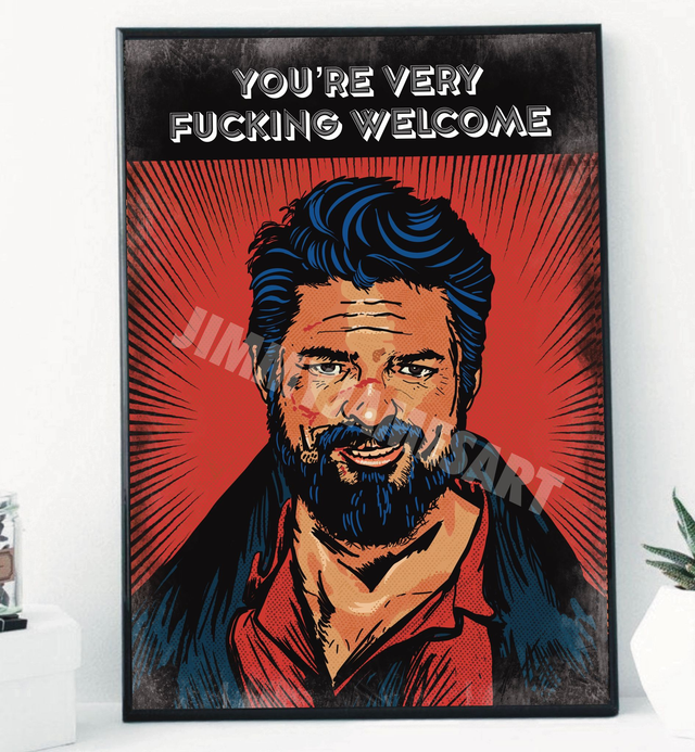 Butcher Billy, Diabolical, You’re very fucking welcome, The Boys Poster Print Comic Book style