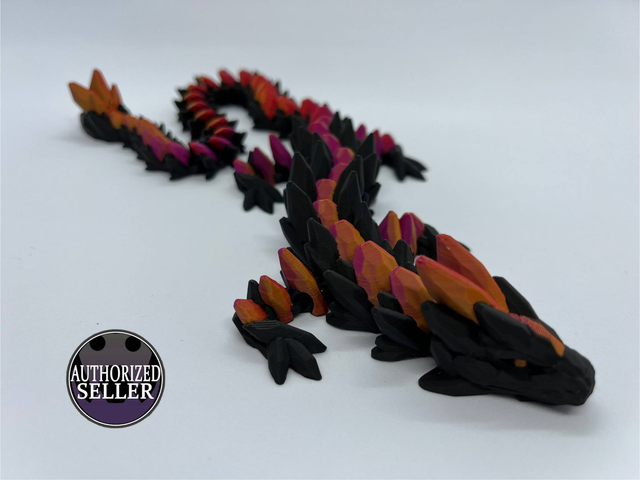 Mustapohjainen Gemstone Dragon