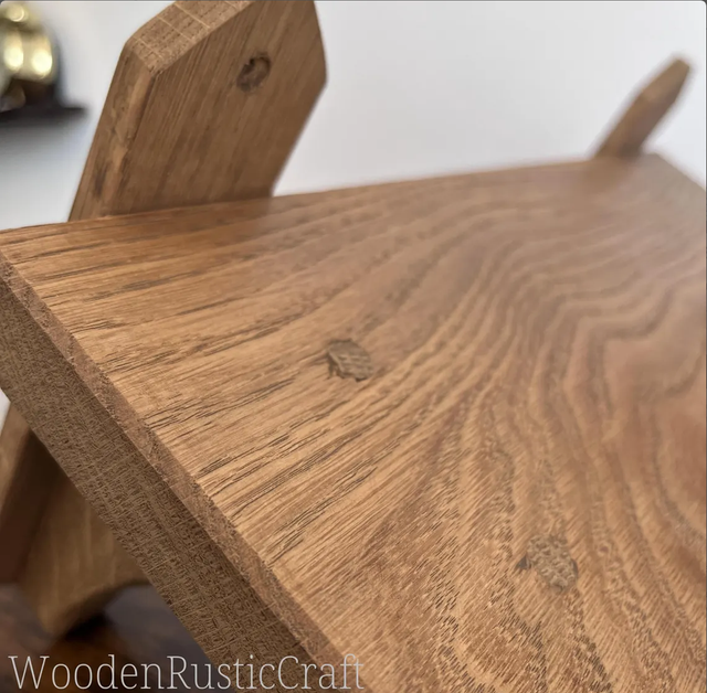 Traditional Oak Shelf with Wooden Brackets