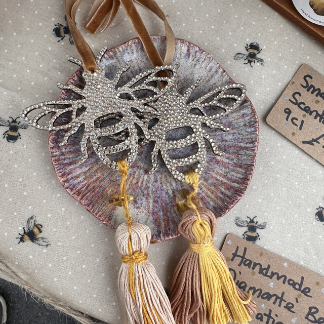 Handmade Diamanté Bee Decoration 