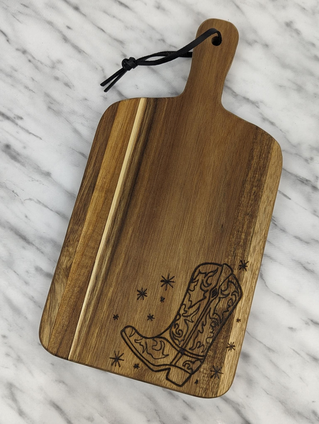 Acacia paddle &#039;COWBOY BOOT&#039; (S)