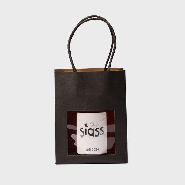 Siass 425g Glas + schwarze Tragetasche