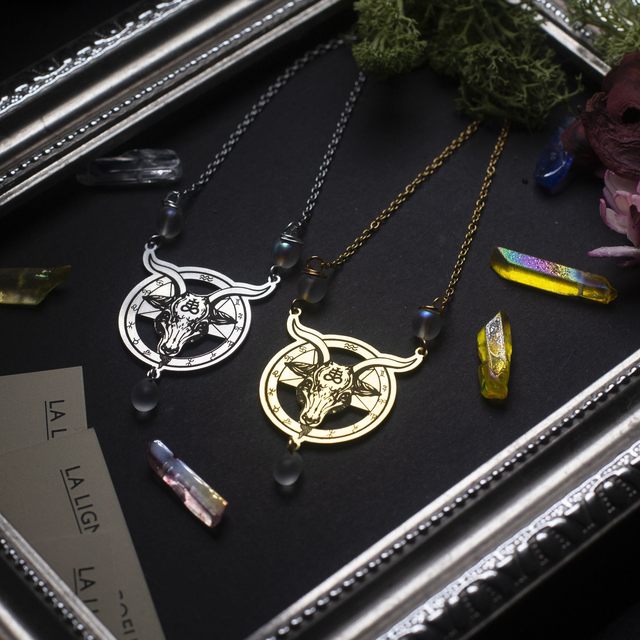 "devil goat" ras-de-cou en laiton et acier 