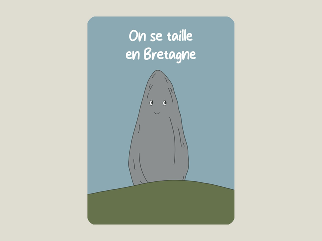 Carte postale " On se taille en Bretagne " 