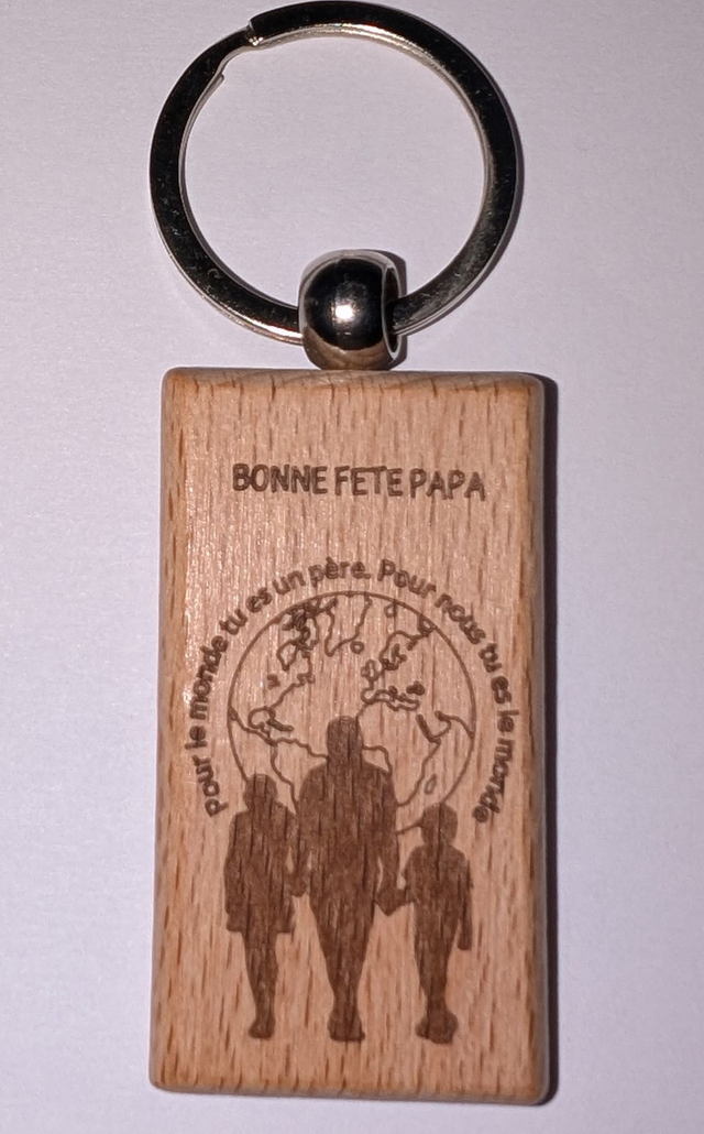 Porte Clés fête des pères (modèle monde)