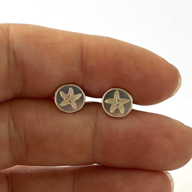 Silver Starfish Stud Earrings