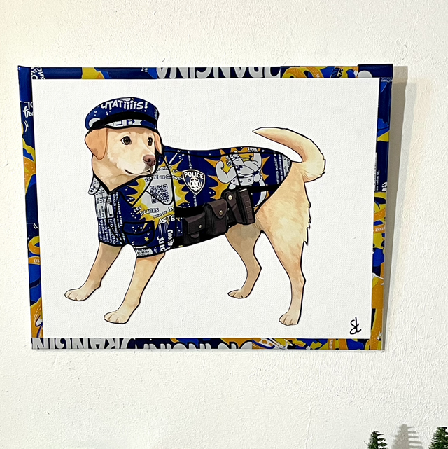 Tableau chien Policier 