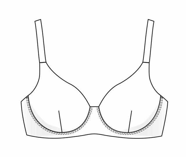 Create your own bra - Bügel-BH mit Ansatz mit Abnäher