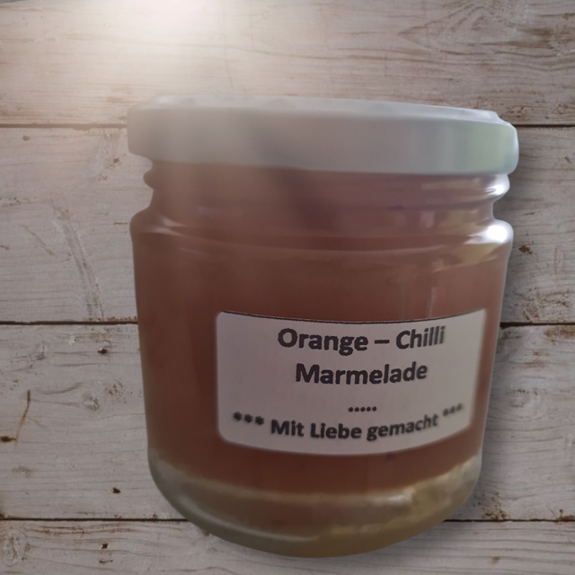 Selbstgemachte Orange - Chilli Marmelade