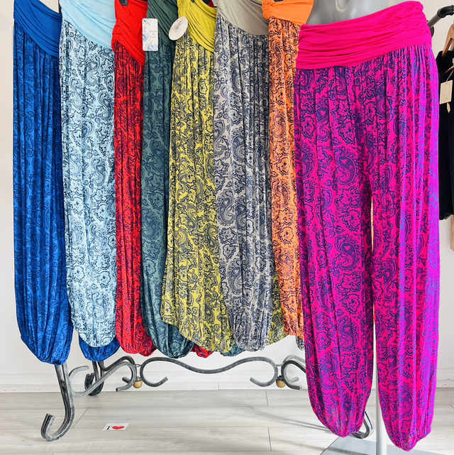 Paisley Print Boho Harem Trousers