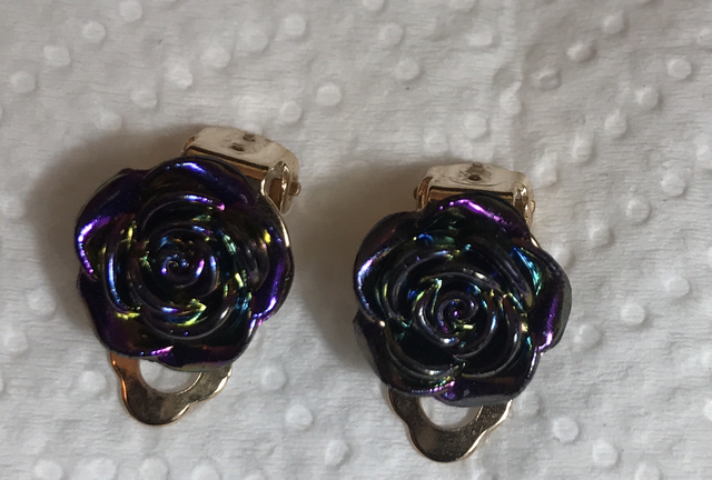 Purple Clip On Earrings- COE34