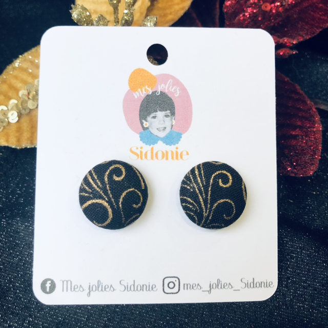 Mini sidonie noir arabesques dorées