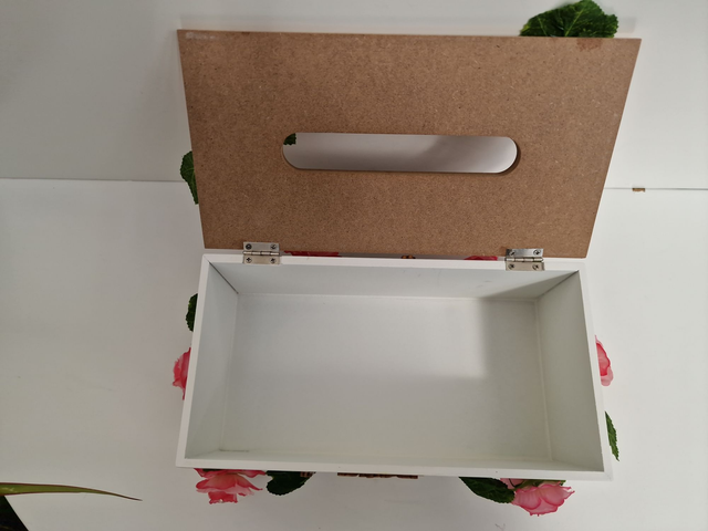 Boite A Mouchoirs En Bois Danseuses Fleurs Roses Perles