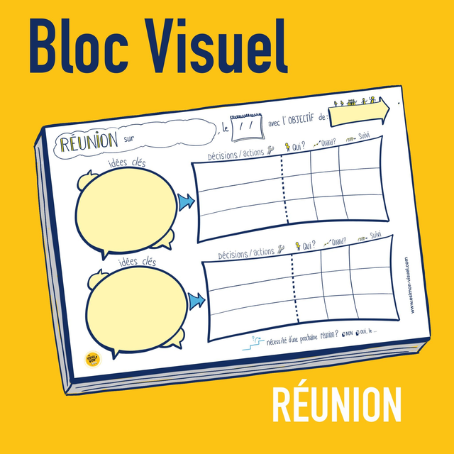 Bloc visuel pour synthétiser un compte-rendu de REUNION