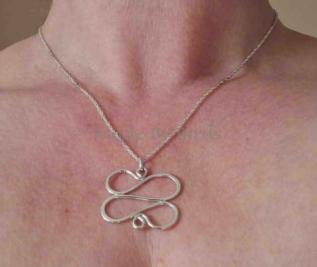Sterling Silver Swirl Pendant Necklace