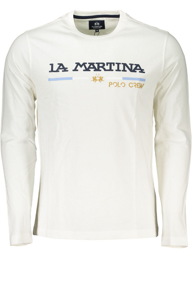 6934LA MARTINA T-SHIRT MANICHE LUNGHE UOMO BIANCO