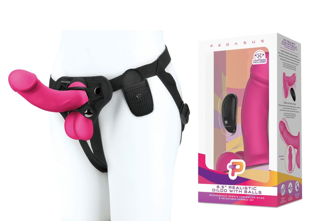 PEGASUS 6,5' Realistic Dildo with Balls &amp; Harness Set