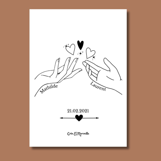 Affiche personnalisée Mains 🫶