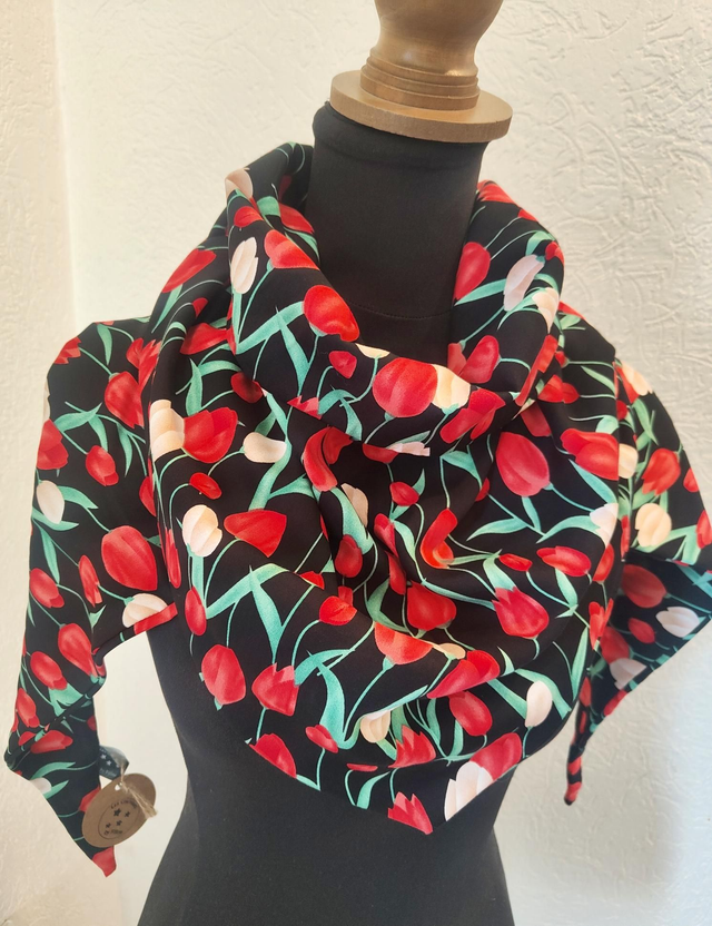 Chèche légère tulipes 