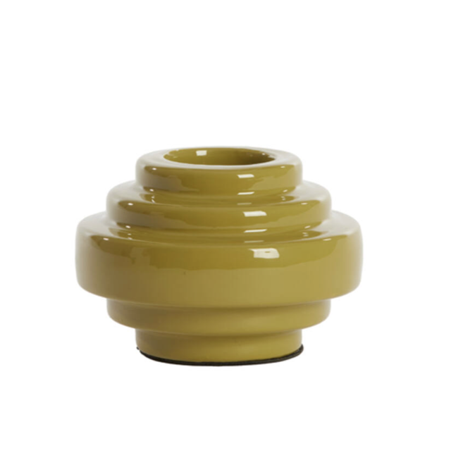 WANHATI tealight holder olive green 11x7.5