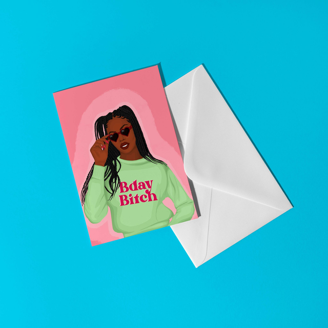 Bday Bitch Greeting Card