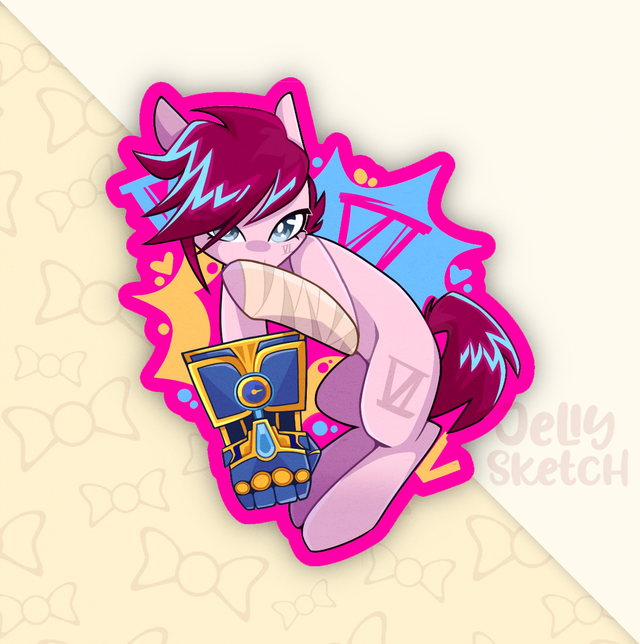 Arcane Vi Pony | LOL Sticker
