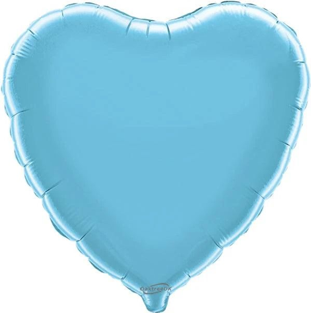 18" LIGHT BLUE HEART PACKAGED FOIL