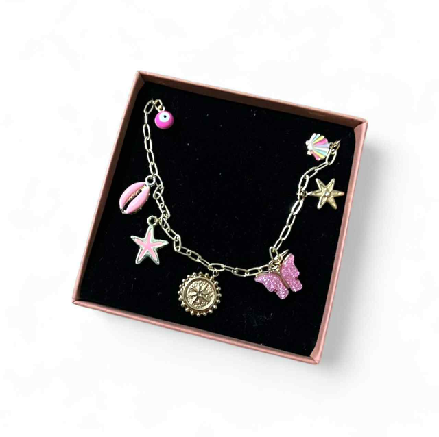 Collier à breloques Pink Aura