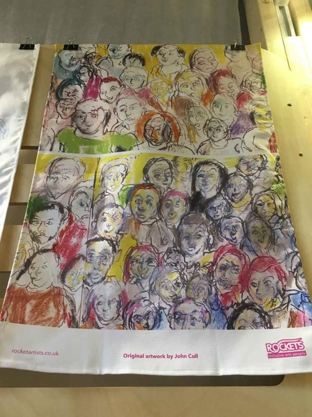 Tea Towel - cotton with print by John, packaged with belly band ideal for a gift. 