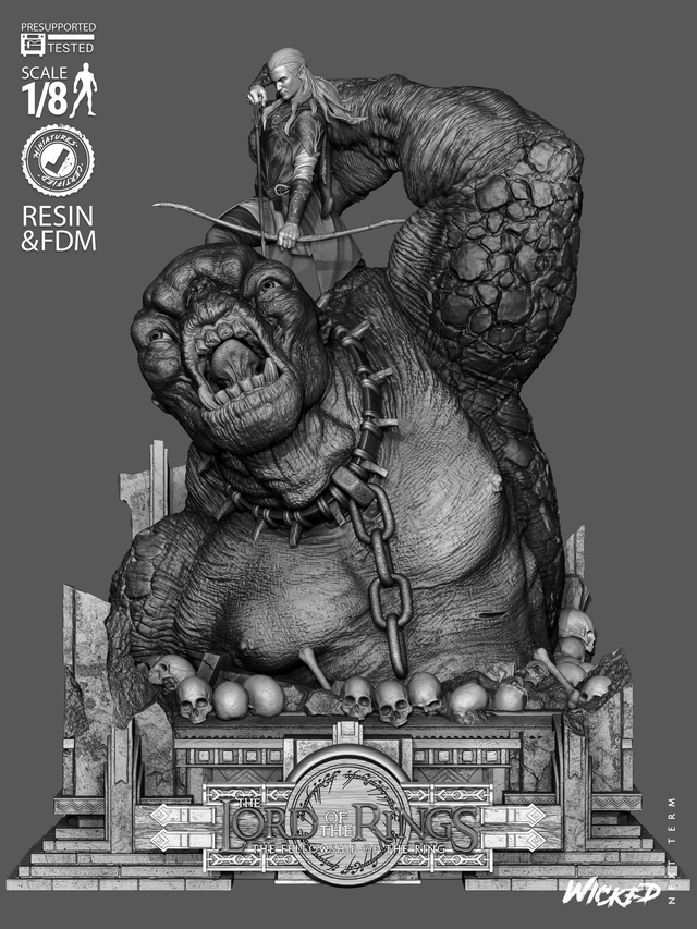 DIORAMA LEGOLAS VS TROLL Version Lite série movie 