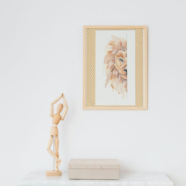 Tête de lion esprit origami