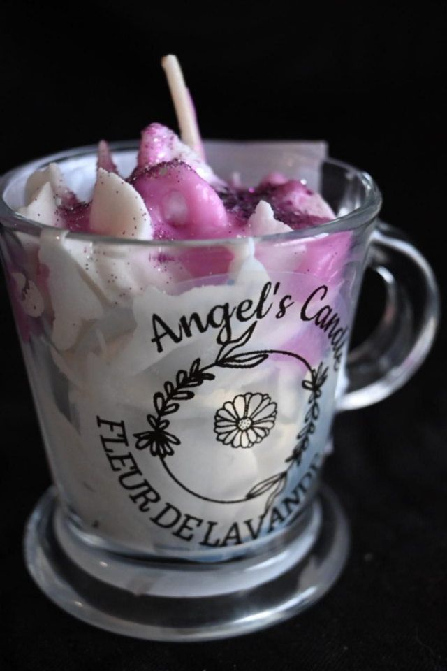 Bougie Mini Fleur de Lavande – Parfum Frais &amp; Relaxant