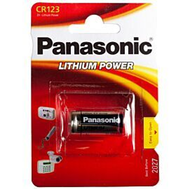 CR123A Panasonic 3 Volt Photo Lithium Battery (Pack 1)