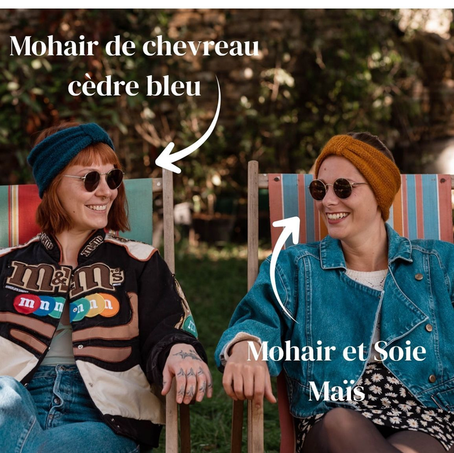 Bandeau Cache Oreille Mohair et Soie