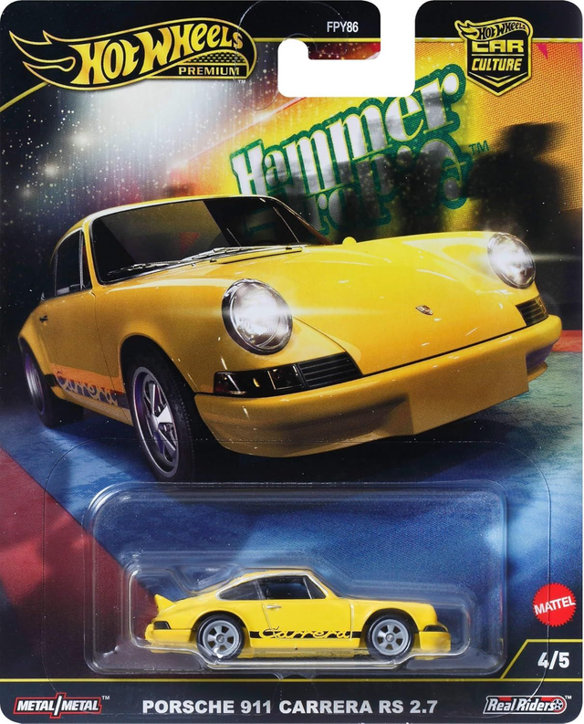 Hot Wheels Premium Hammer Drops - Porsche 911 Carrera RS 2.7 in Gelb