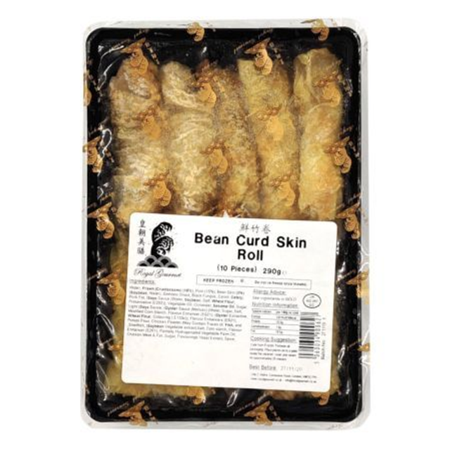 Royal Gourmet 290g (10 Pieces) Frozen Bean Curd Skin Roll