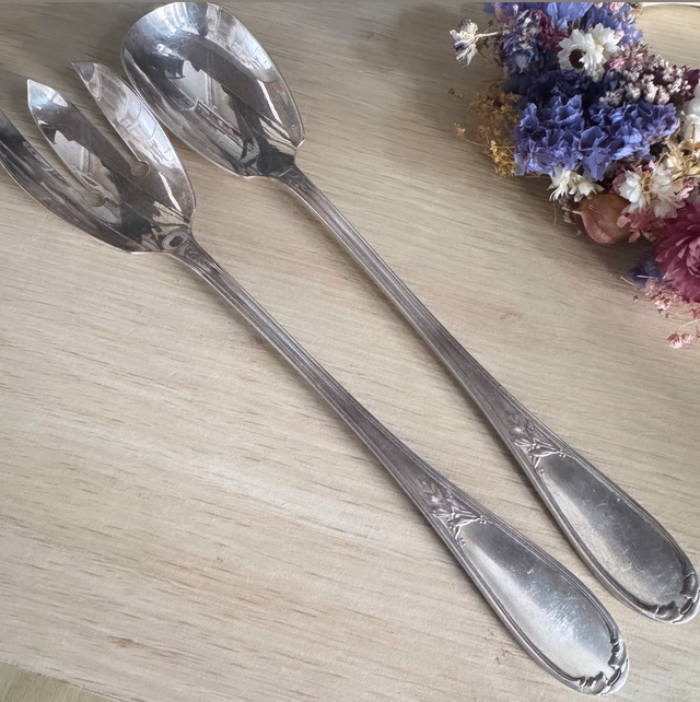 Couverts à salade argent 