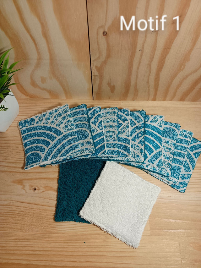 Lot de 12 lingettes lavables 