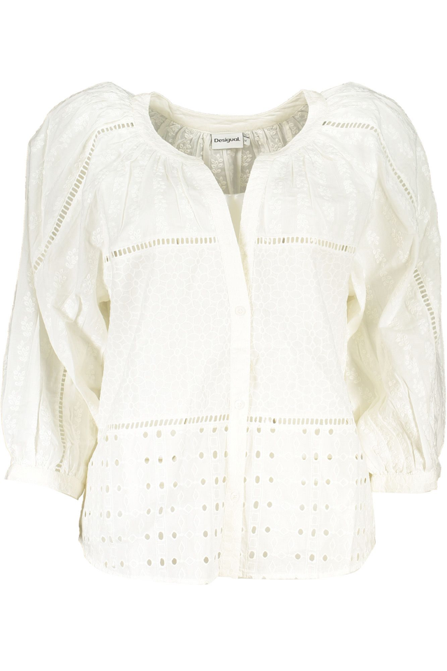 DESIGUAL CAMICIA MANICHE LUNGHE DONNA BIANCO