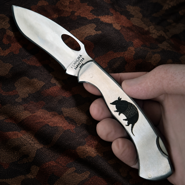 Canivete EDC Bruto Barretos Original 9cm Aço Inox 420 Tatu