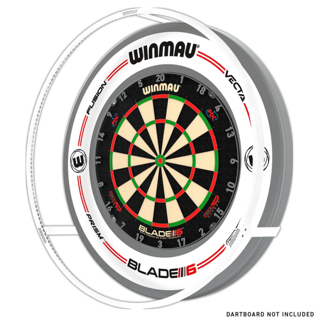Plasma Ice Dartboard Light &amp; Grey/White Pro-Line Surround Bundle