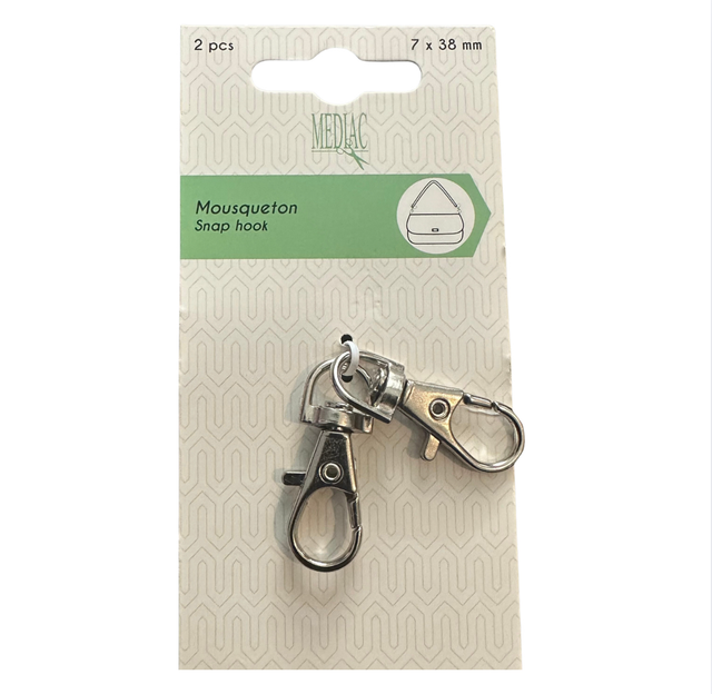 Mousquetons métalliques x2 Argentés