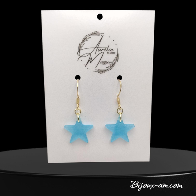 Boucles d'oreilles résine