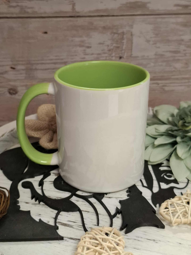 Mug vert clair à personnaliser