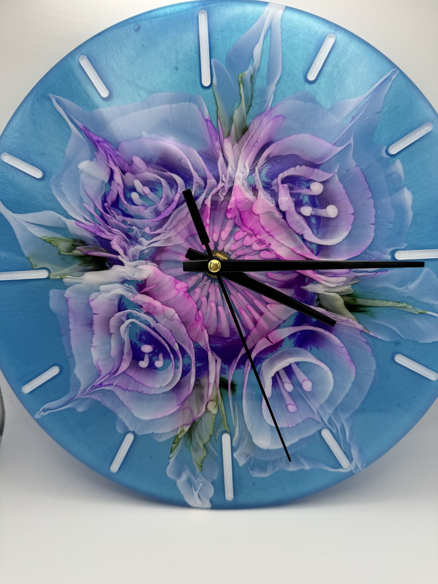 Large Resin Wall Clock – Ocean Bloom Design