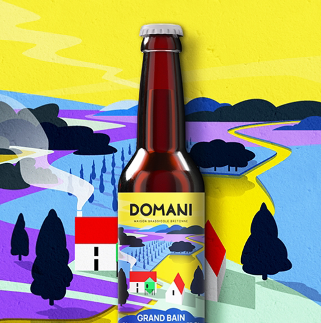 Bière DOMANI Grand Bain &quot;Blonde #Lager&quot; Bio - 75cl